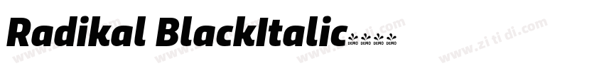 Radikal BlackItalic字体转换